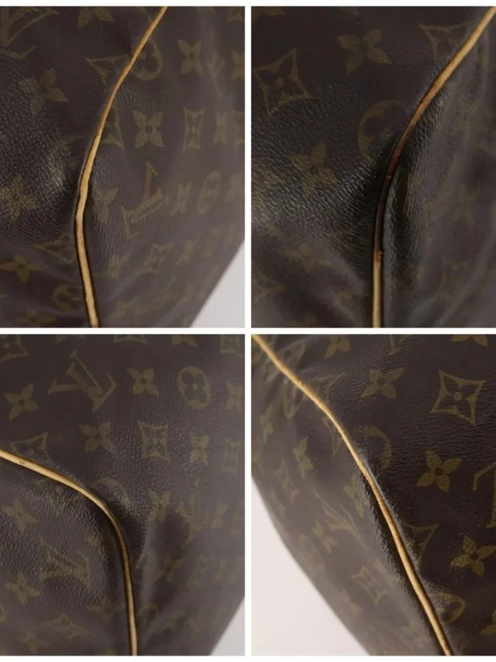 LOUIS VUITTON Monogram Sac Souple 55 Boston Bag M41622 LV Auth bs34380